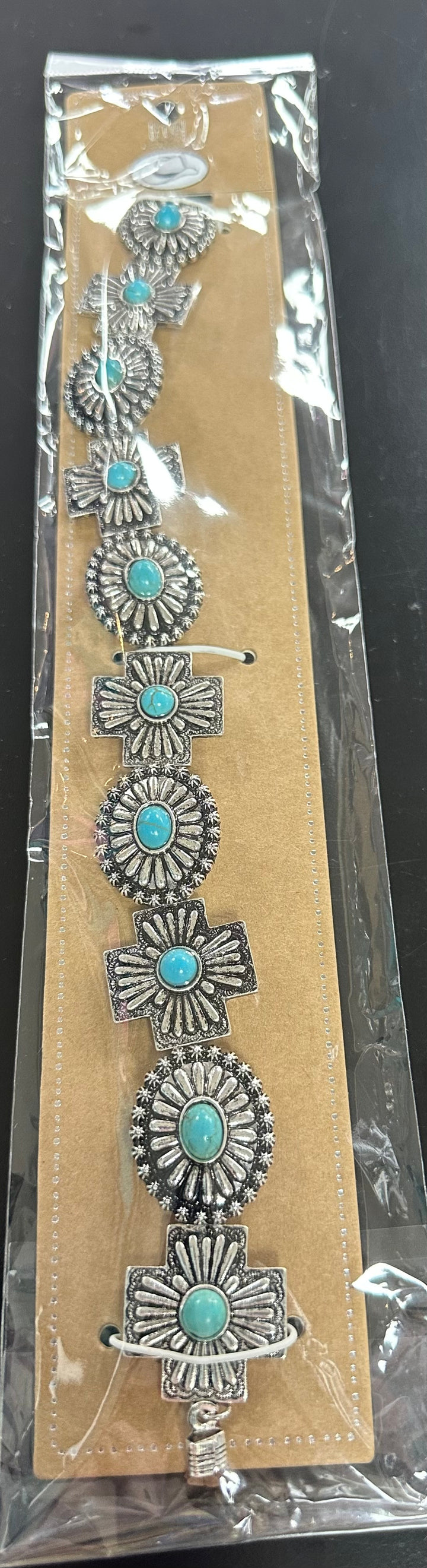 Turquoise  Concho Hatband