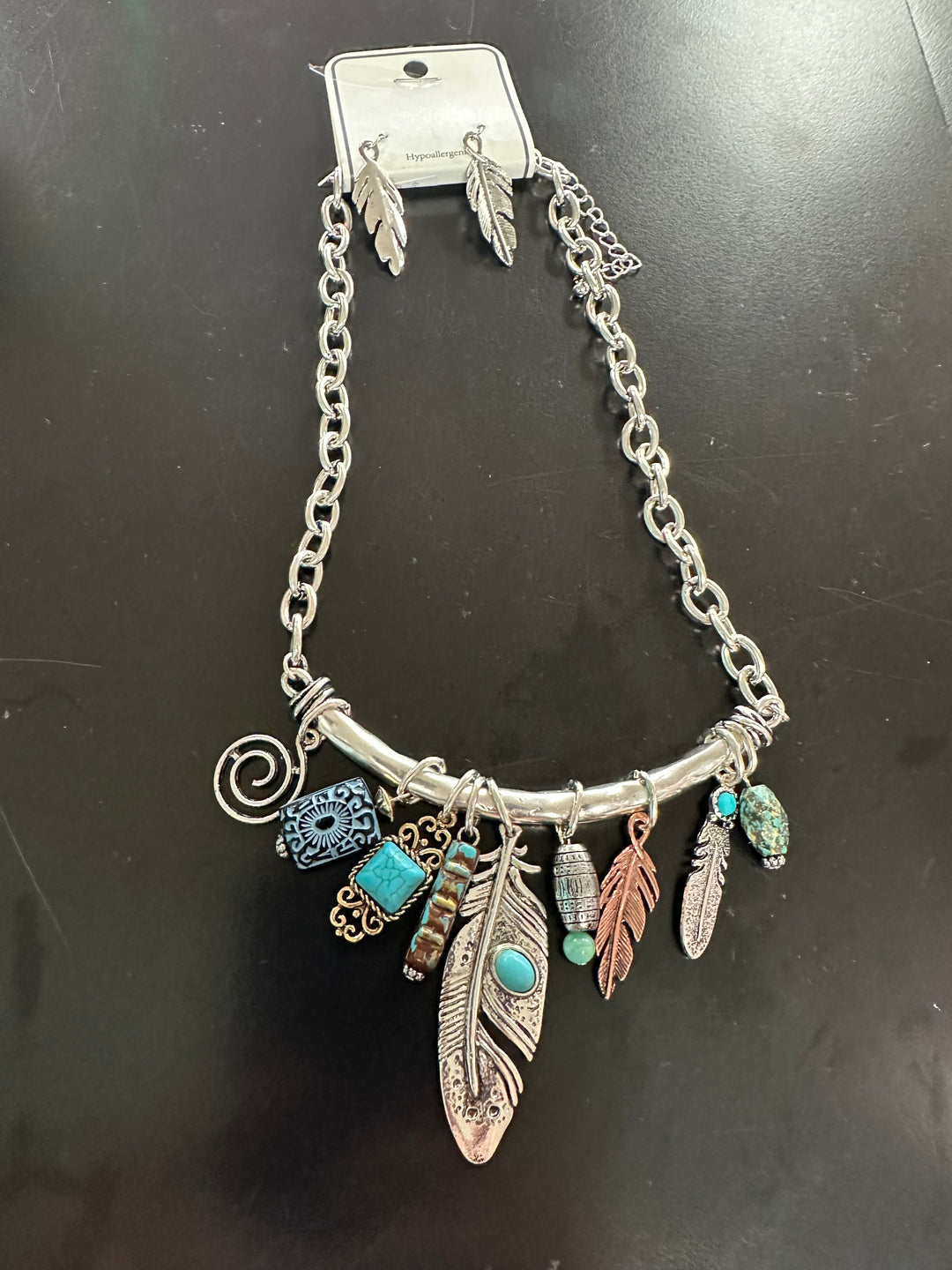 Charm Necklace & Earrings Set