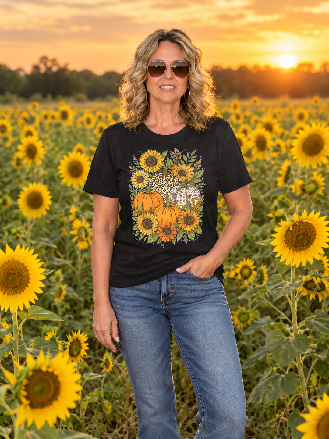 Sunflower Pumpkin Tee