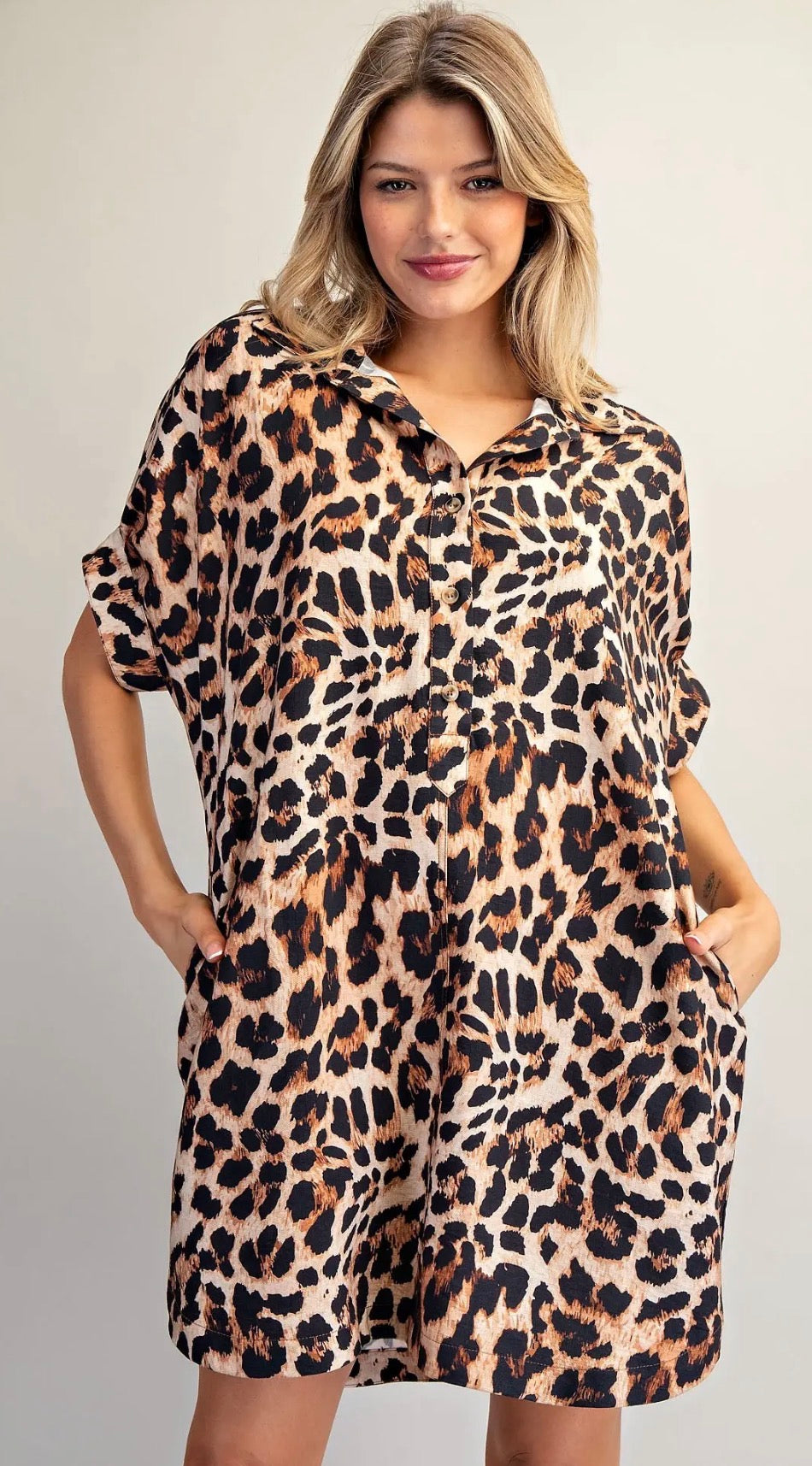 Leopard Shirt Dress