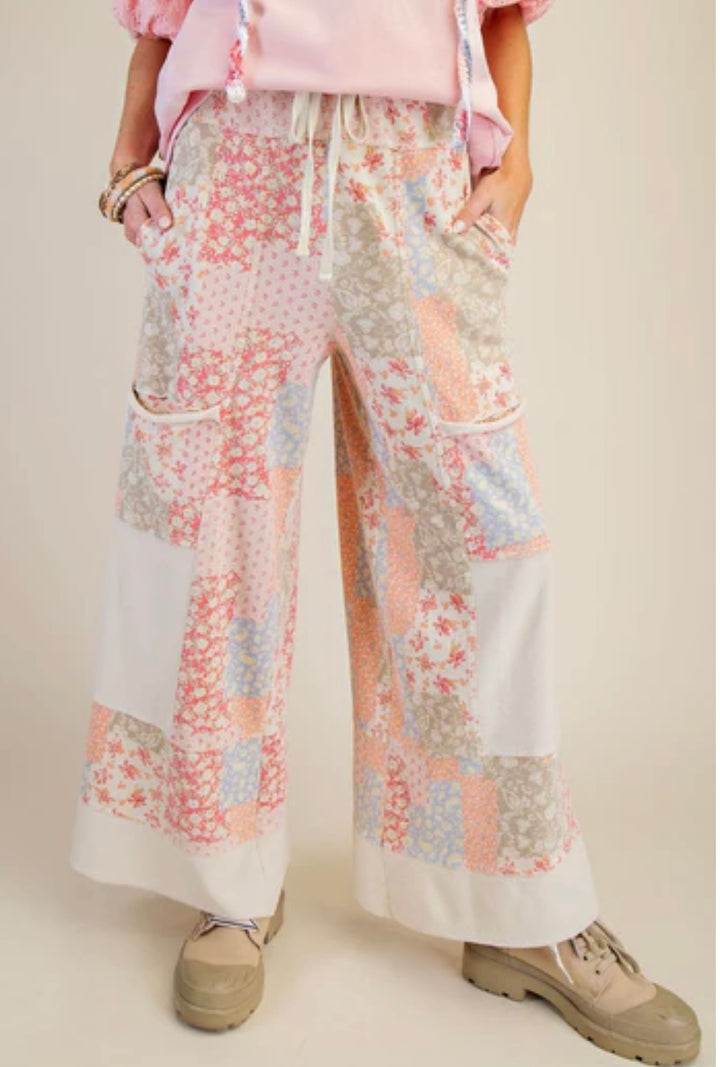 Patchwork mineral pants