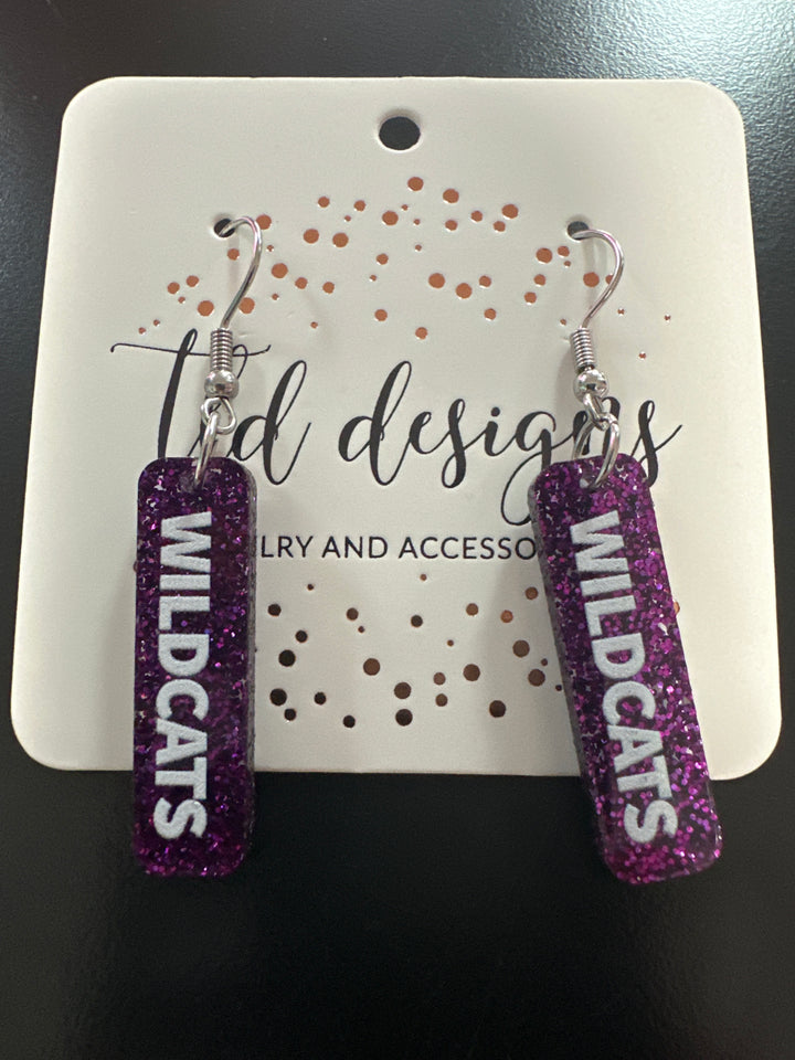 Game Day Sticks School Earrings