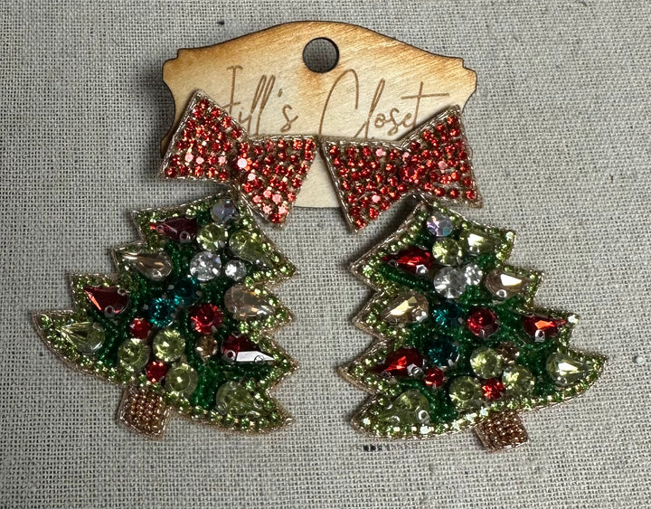 Beaded Christmas Earrings