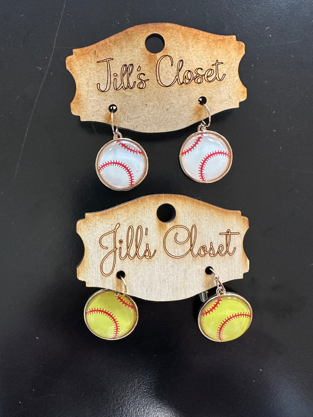 Baseball Softball Fish hook earrings