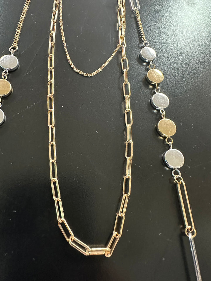 Multi-color Metals Long Necklace