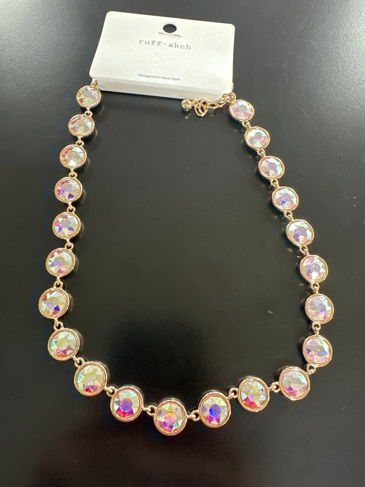 Jennifer’s Rd Faceted Stone Necklace