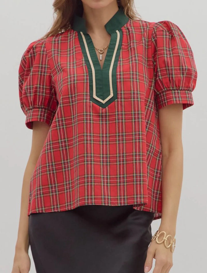 Mad for Plaid Top