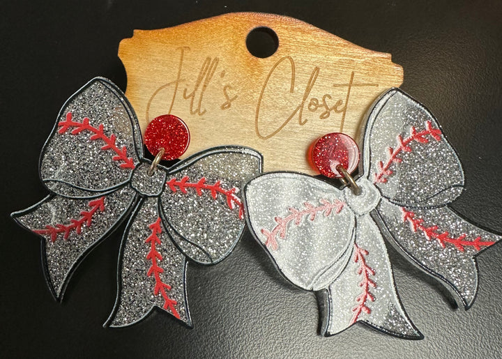 Sports Bow Earrings
