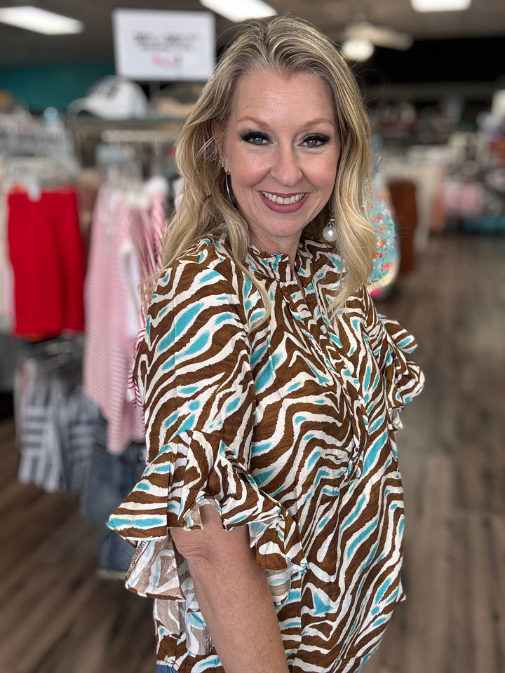 Coastal Wild Side Blouse