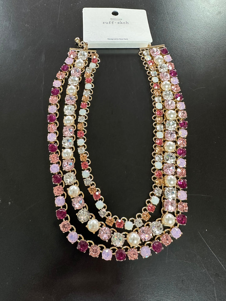 Triple Stand Bling Necklace
