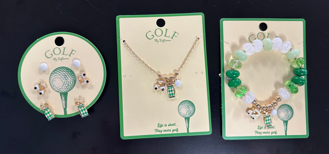 Golf Earrings, Necklaces or Bracelets