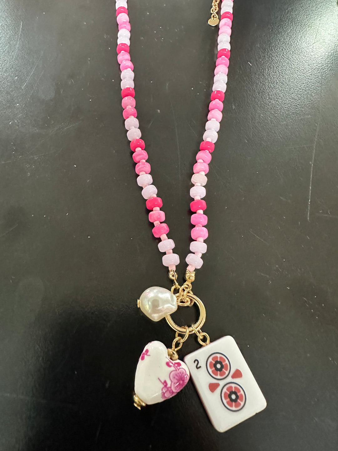 Mahjong Tile Charm Necklace
