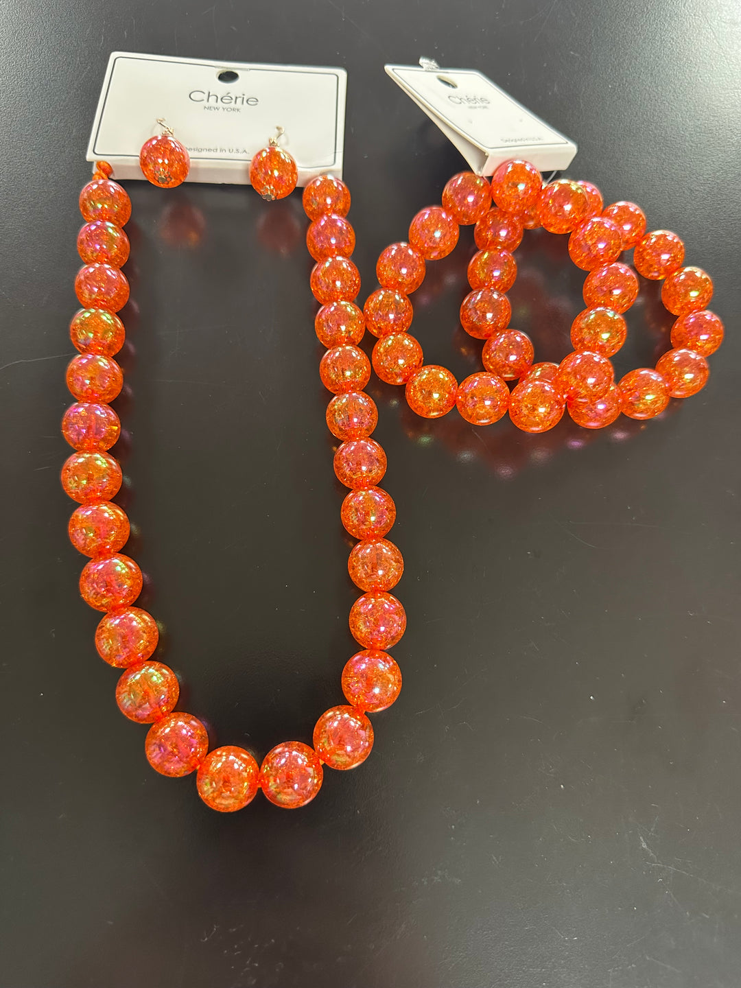 Jenny’s Crystalized Beaded Necklace Set & Bracelets