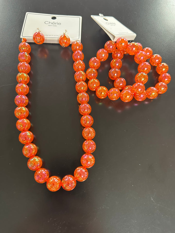 Jenny’s Crystalized Beaded Necklace Set & Bracelets
