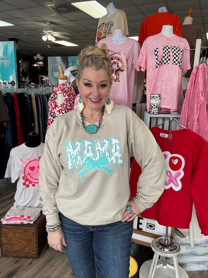 Floral Mama Patch Sweatshirt