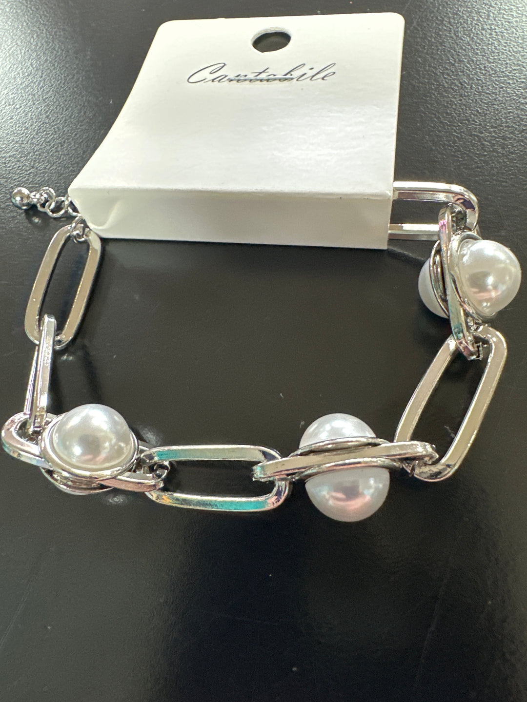Linked Pearl Bracelet or Necklace