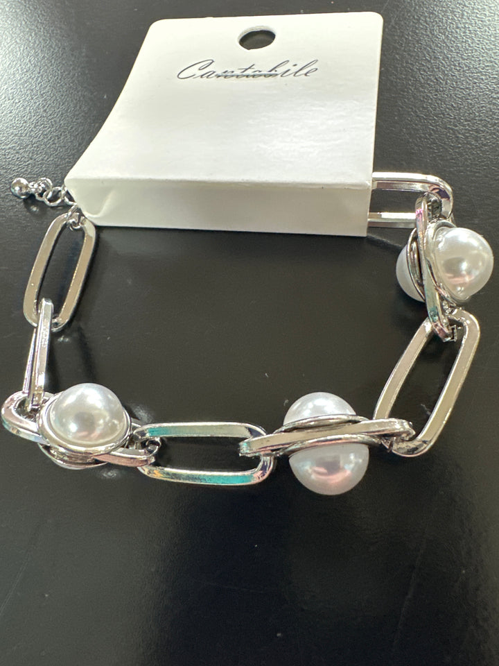 Linked Pearl Bracelet or Necklace