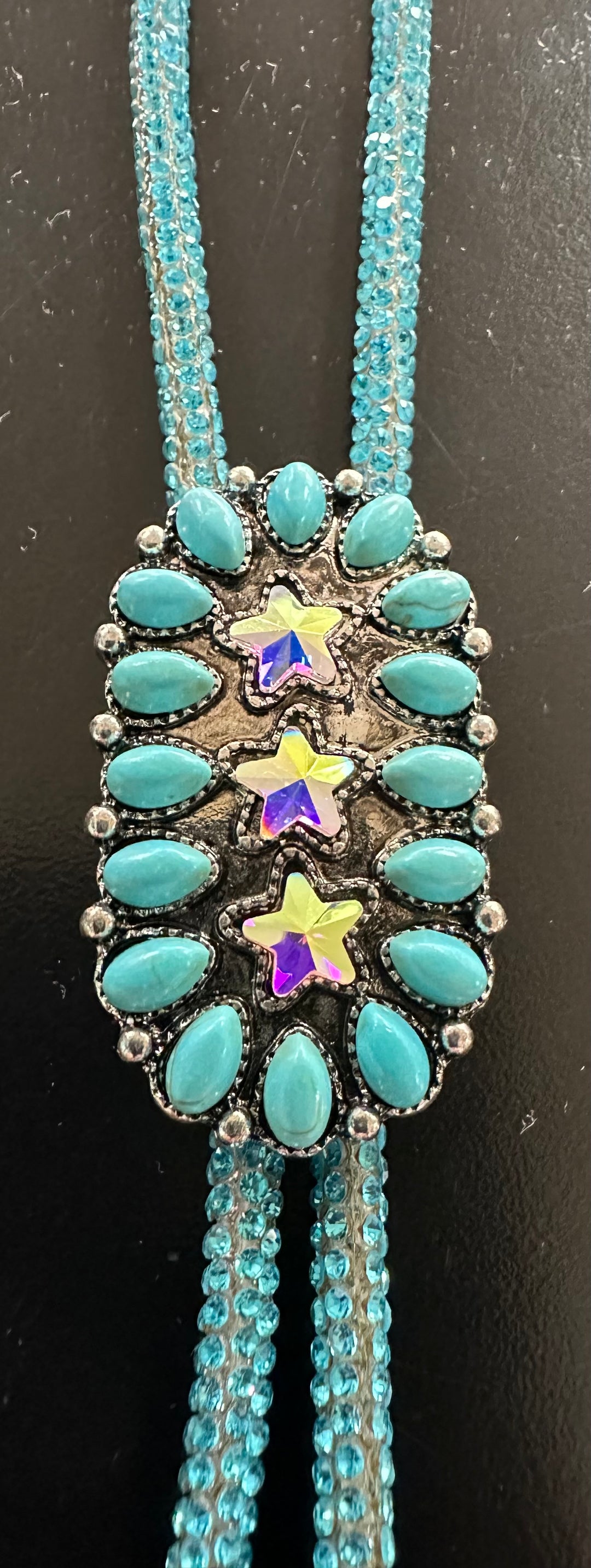 Bling Bolo Tie Necklace