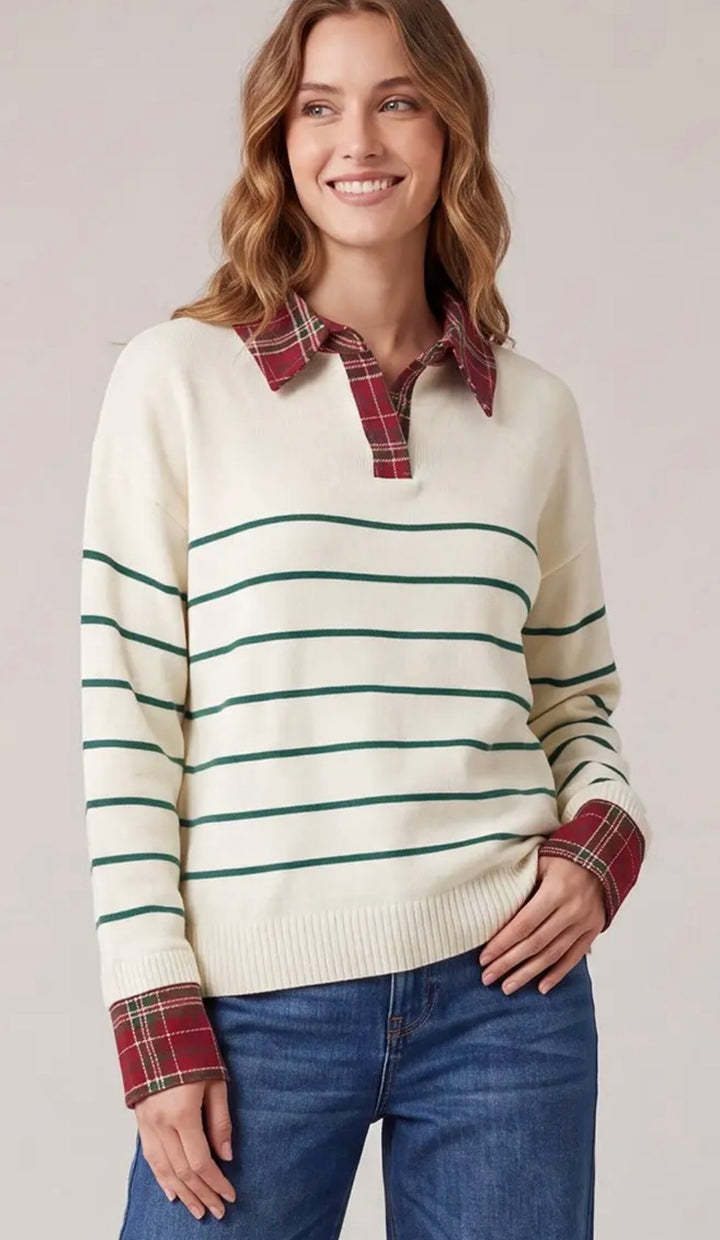 Carolyn’s Striped Sweater Top