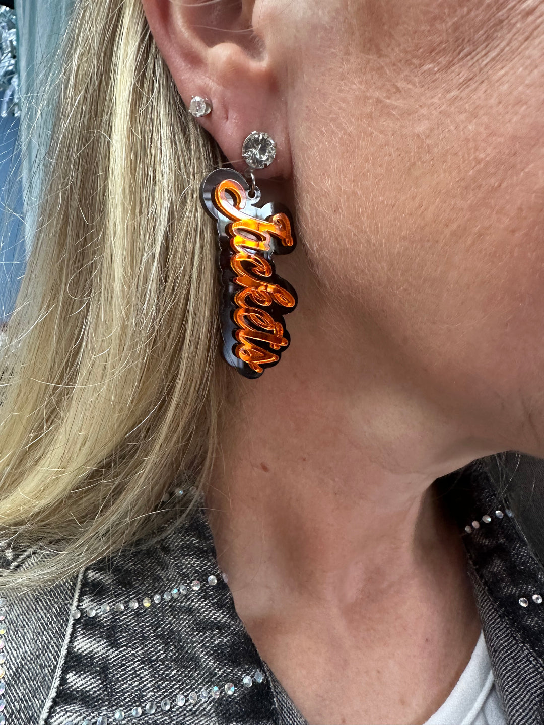 Rhinestone Mascot earrings
