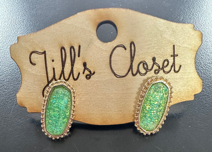 Glitter Stud Earrings