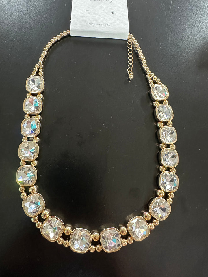 Extra Bling Faceted Stone Necklace