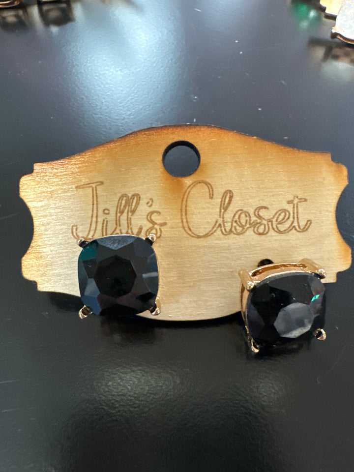 Lg Square Stud Earrings