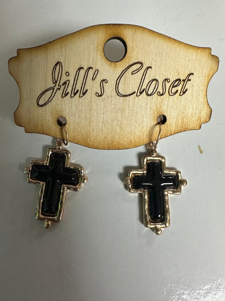 Cross Fishhook Earrings