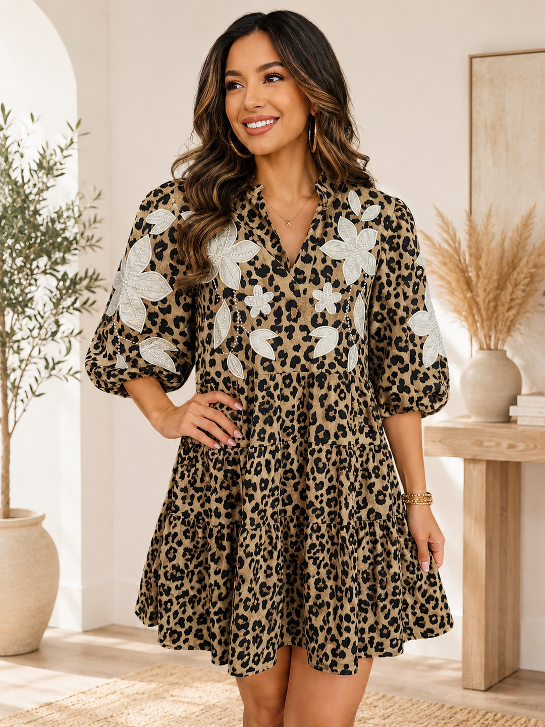 Wildflower Leopard Dress