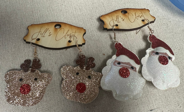 Puff Christmas Earrings