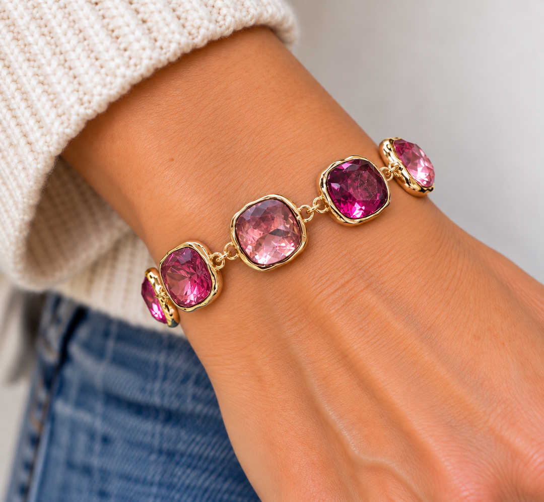 June’s Sq. Faceted Bracelet