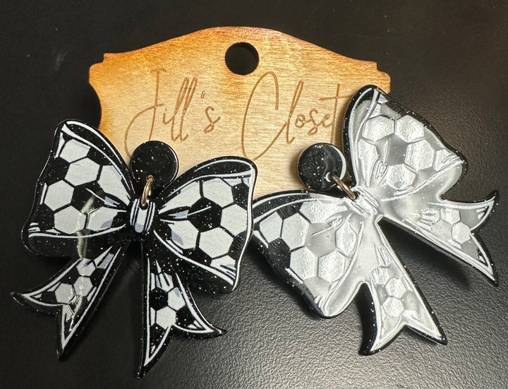 Sports Bow Earrings