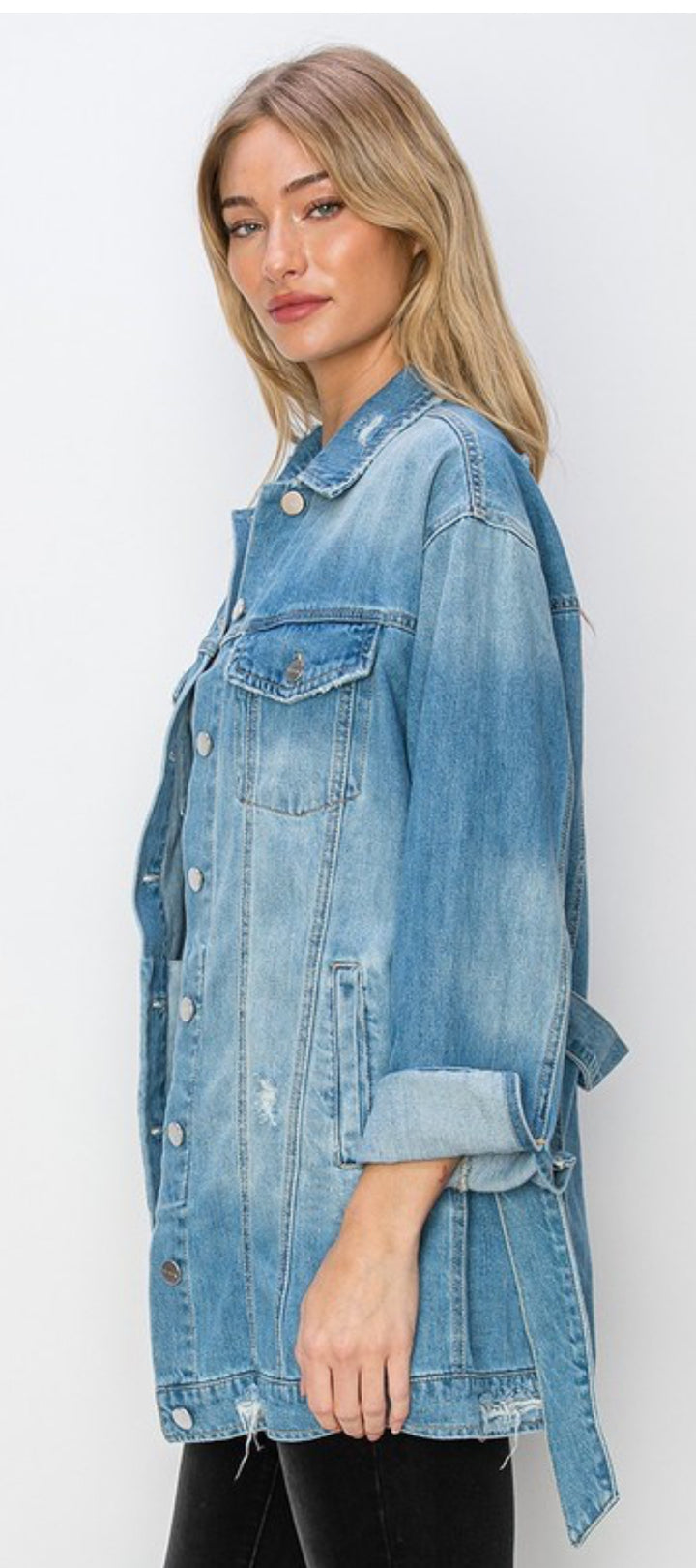 Belt it Out Denim Jacket