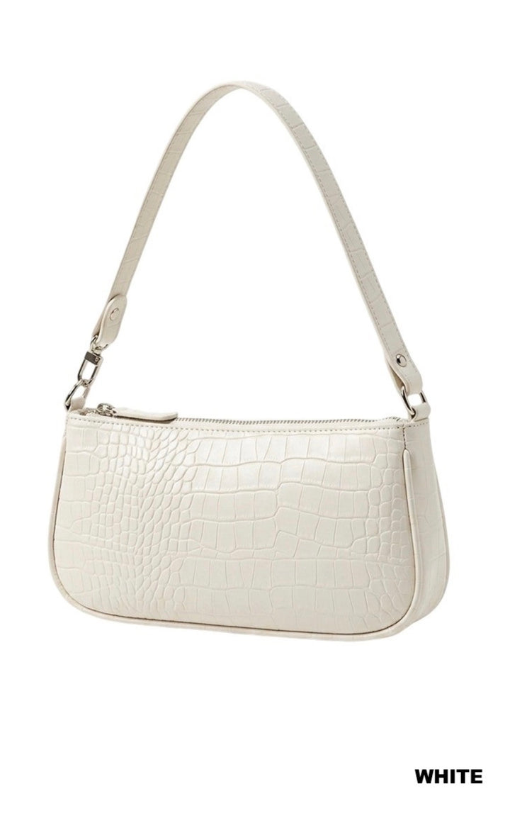 Faux Croc Handbag