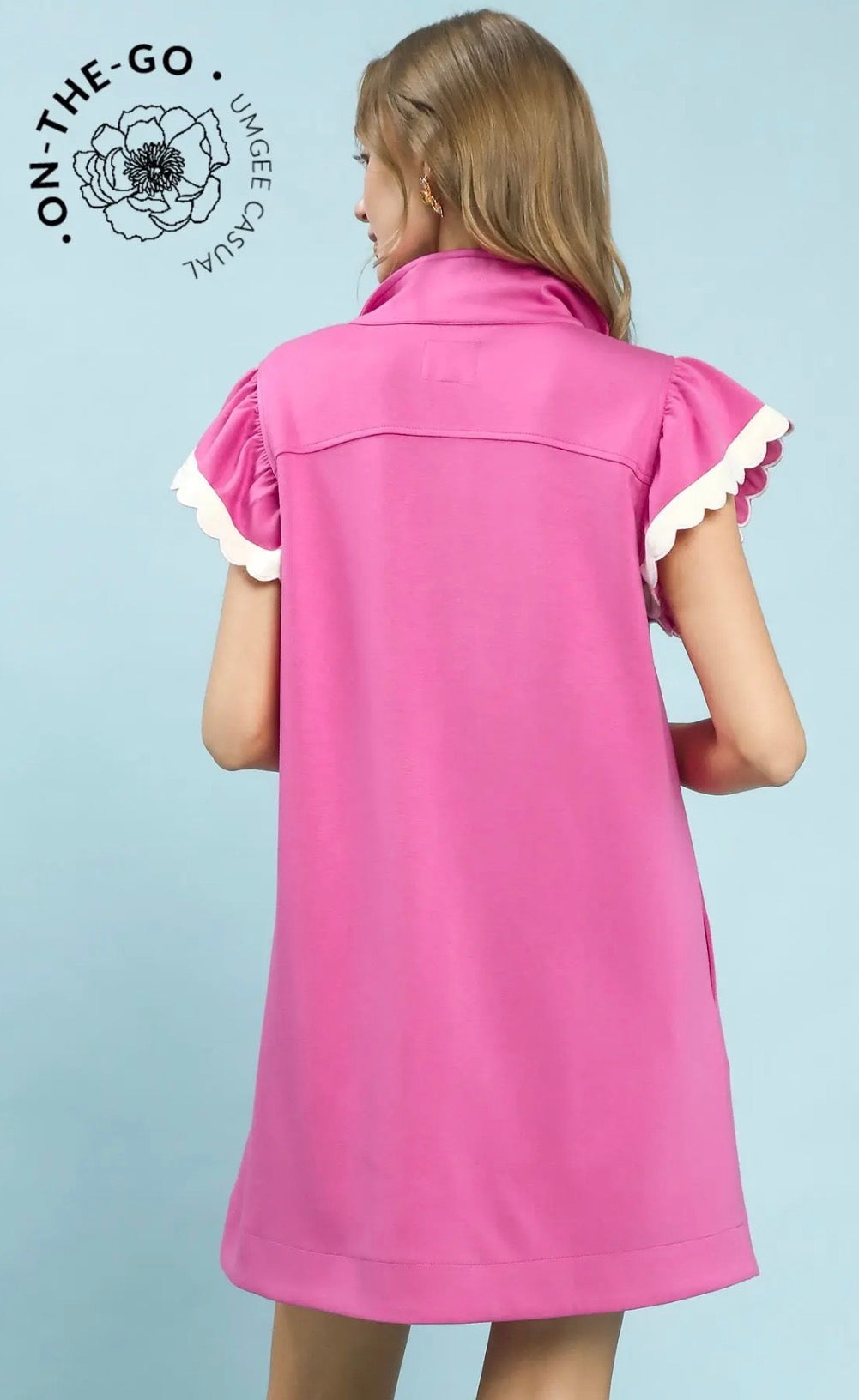 Umgee Ruffle Sleeve Knit Dress