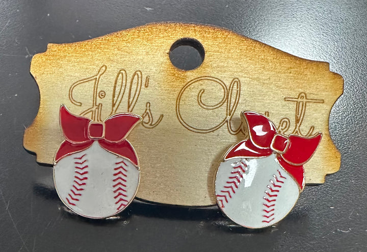 Baseball Stud Earrings