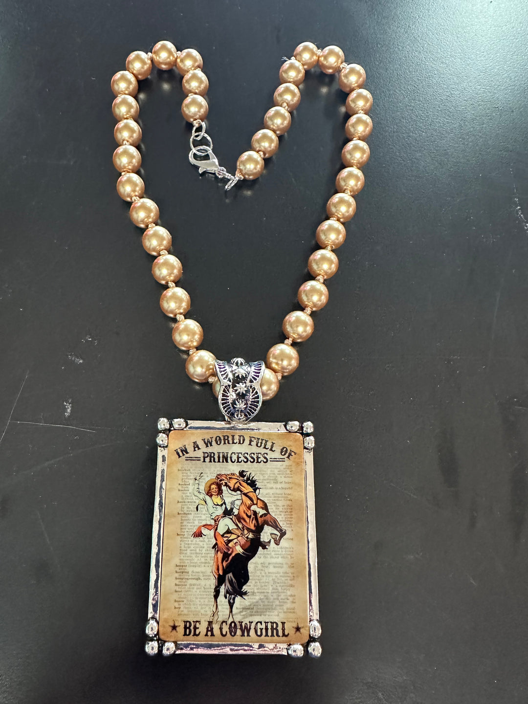 Western Photo Plaque Necklace