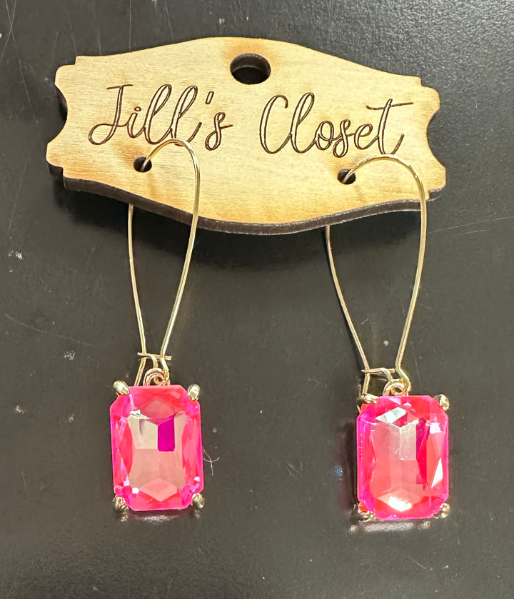 Sherbet Faceted Stone Earrings