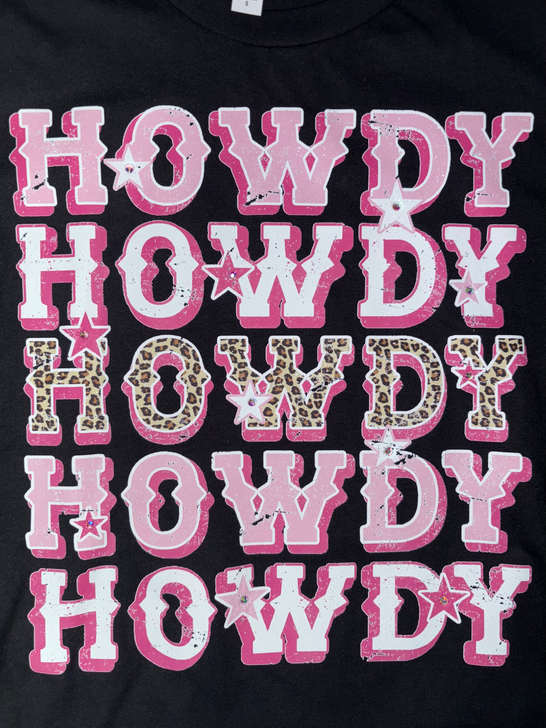 Pink Howdy & Leopard tee
