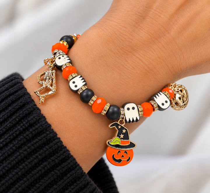 Halloween Beaded Charm Bracelets