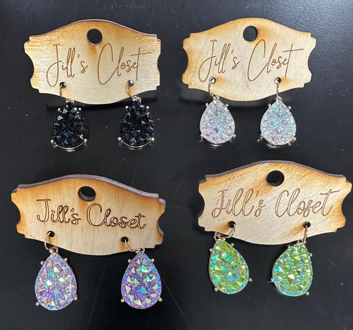 Teardrop Bling Earrings
