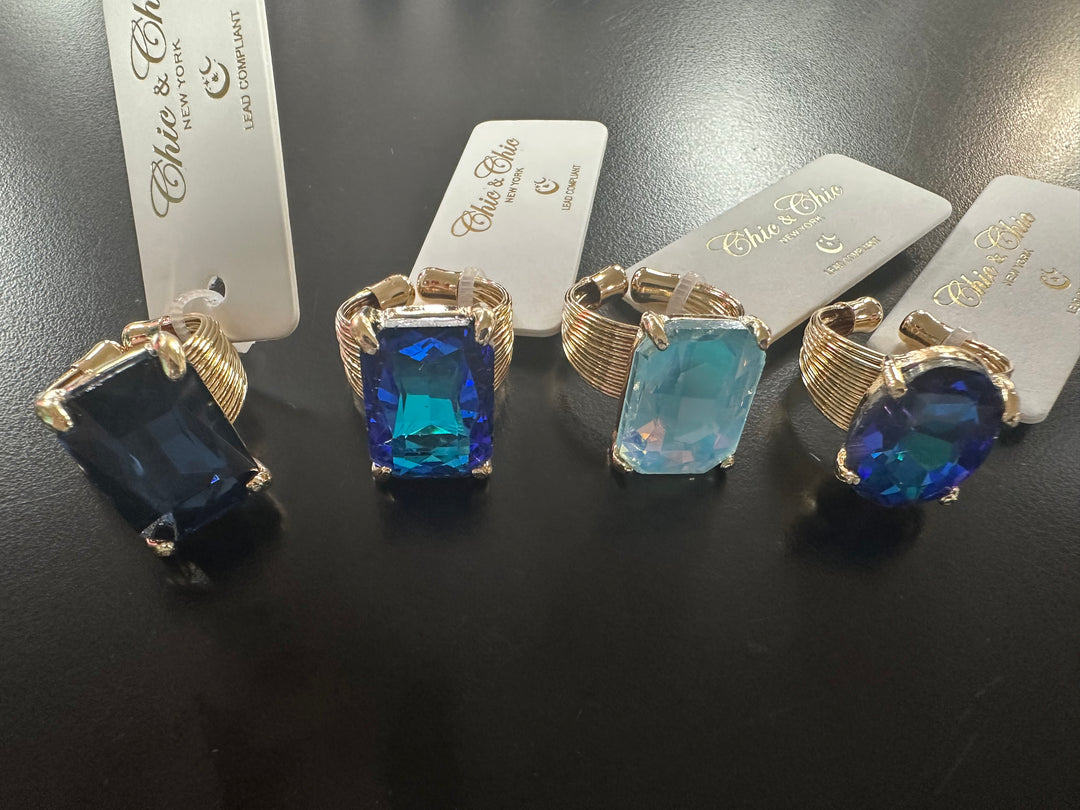 Faceted Stone Rings