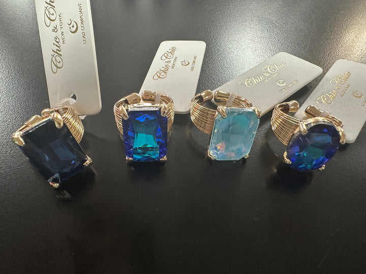 Faceted Stone Rings
