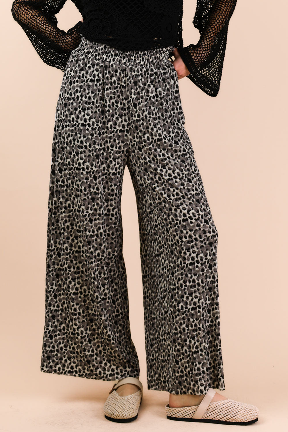 Wild Side Wide Leg Leopard Pants