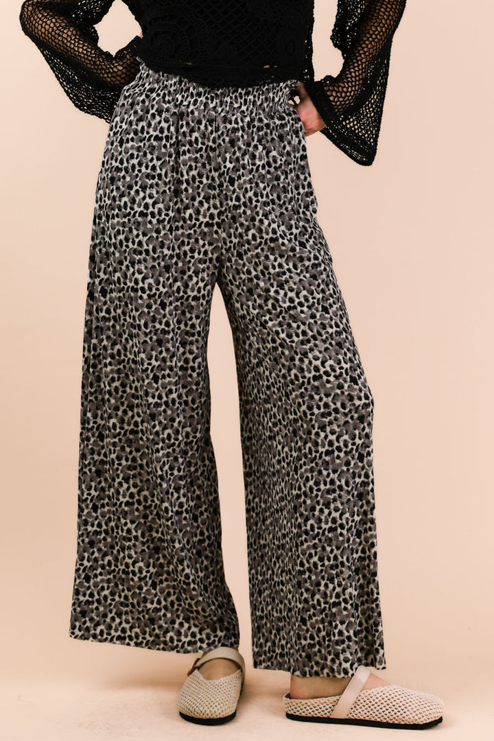 Wild Side Wide Leg Leopard Pants