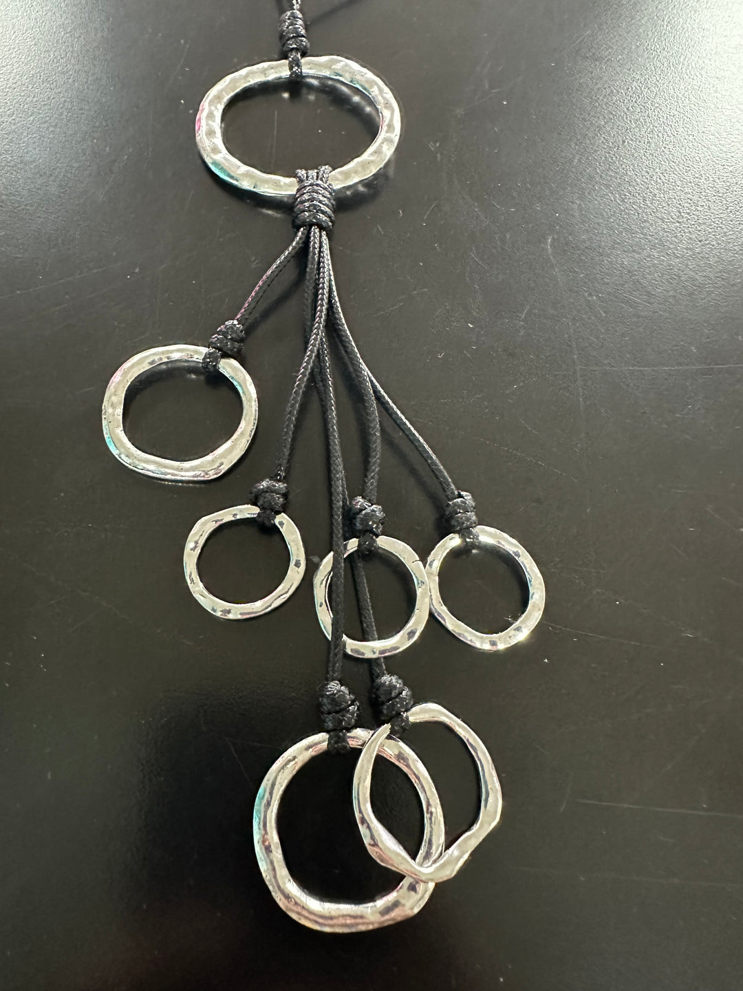 Circles Pendant Cord Necklace