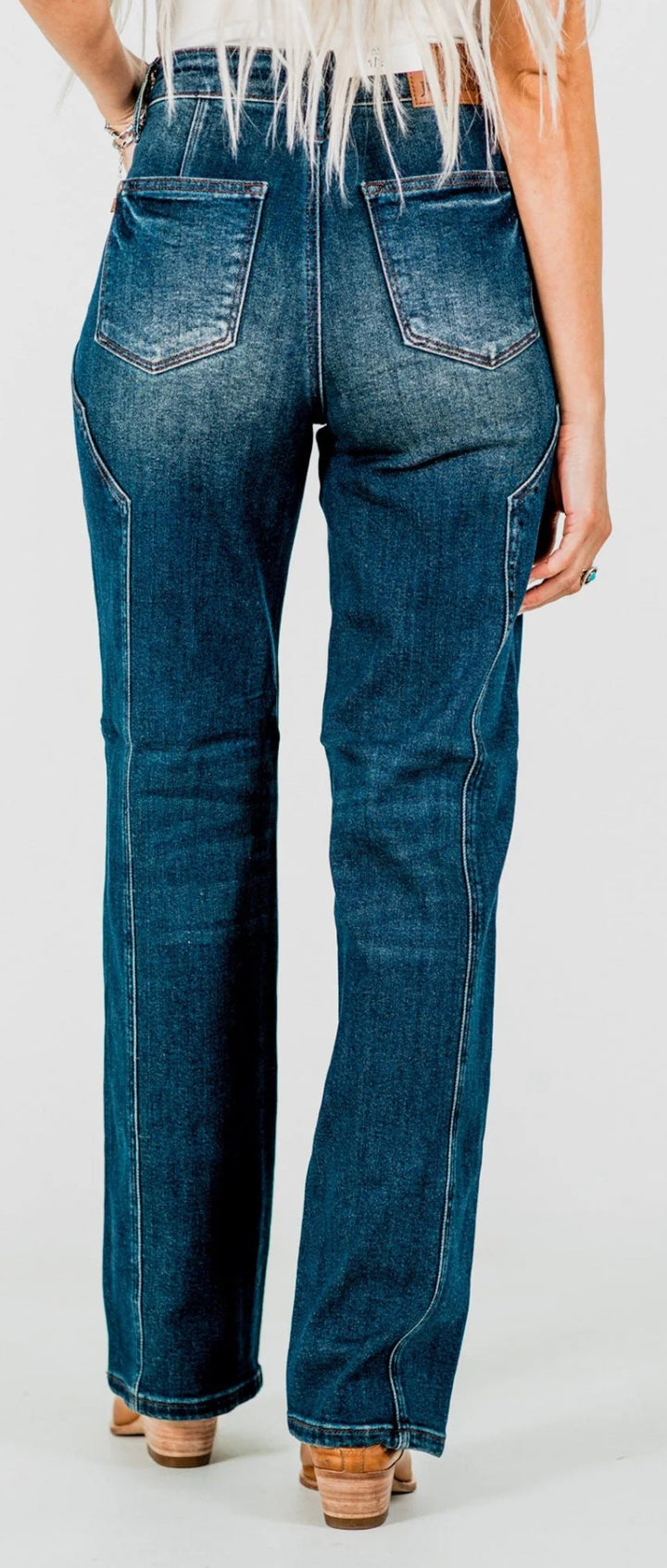 Judy Blue MR Straight Leg Western Jean