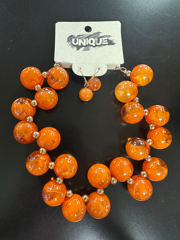 Amanda’s Big Ball Necklace & Earrings set