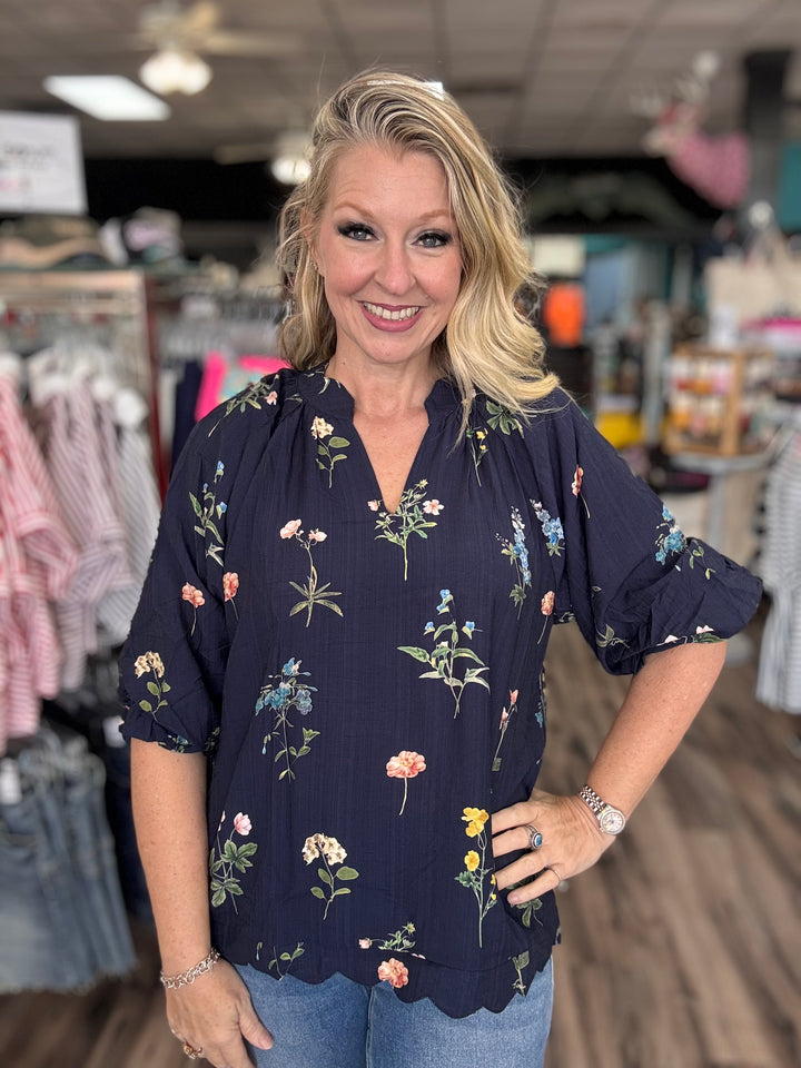 Midnight Meadow Blouse
