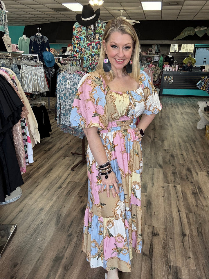 Royal looks maxi dress